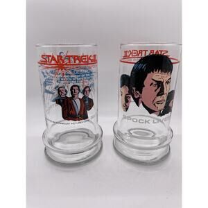 Star Trek III The Search for Spock - Glass - Lot of 2 - Taco Bell - 1984